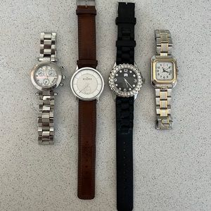 4 watches, Klaus Kobec diamond, Skagen, unknown, Swiss Army.